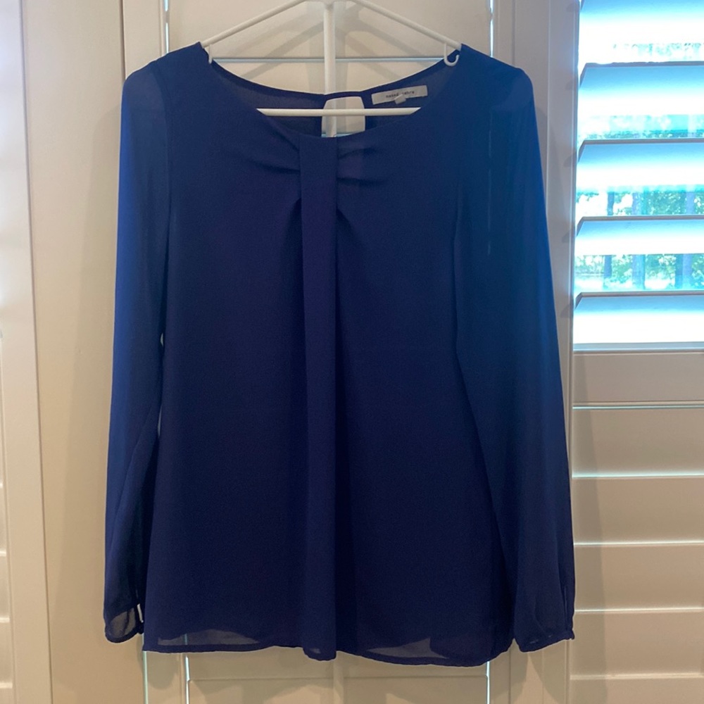 Naked Zebra navy blouse